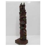 Vintage Alaskan Carved Totem by Creed Totems "Three Wise Men"