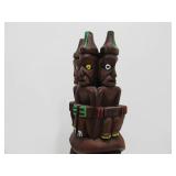 Vintage Alaskan Carved Totem by Creed Totems "Three Wise Men"