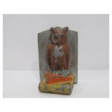 Antique Wise Old Owl Bookend Coin Bank