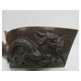 Antique Oriental Brass/Bronze Dragon Silk Iron