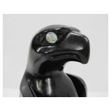 Northwest Coast Native American Carved Argillite Eagle Statue