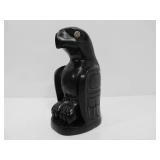 Northwest Coast Native American Carved Argillite Eagle Statue