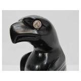 Northwest Coast Native American Carved Argillite Eagle Statue