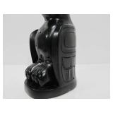 Northwest Coast Native American Carved Argillite Eagle Statue