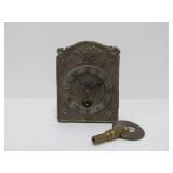 Small Vintage Clock Face w/Movement & Key