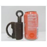Early Antique Iron Barrel Padlock & Key