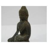 4 Small Vintage Metal Buddha Figures