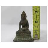 4 Small Vintage Metal Buddha Figures
