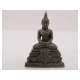 4 Small Vintage Metal Buddha Figures