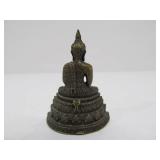 4 Small Vintage Metal Buddha Figures