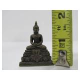 4 Small Vintage Metal Buddha Figures