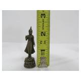 4 Small Vintage Metal Buddha Figures