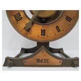 Vintage Buco Swiss Baumann Wooden Gear Clock