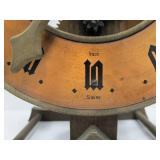 Vintage Buco Swiss Baumann Wooden Gear Clock