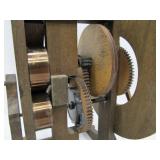 Vintage Buco Swiss Baumann Wooden Gear Clock