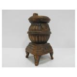 Antique Cast Iron Potbelly Stove Coin Bank