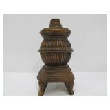 Antique Cast Iron Potbelly Stove Coin Bank