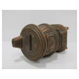 Antique Cast Iron Potbelly Stove Coin Bank