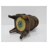 Antique Cast Iron Potbelly Stove Coin Bank