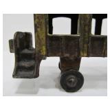 Original Antique Cast Iron Toy Trolley Car