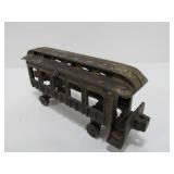 Original Antique Cast Iron Toy Trolley Car