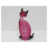 Pair of Hand Made MURANO Art Class Cats