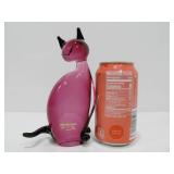 Pair of Hand Made MURANO Art Class Cats