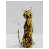 Pair of Hand Made MURANO Art Class Cats