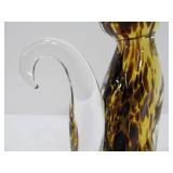 Pair of Hand Made MURANO Art Class Cats