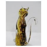 Pair of Hand Made MURANO Art Class Cats