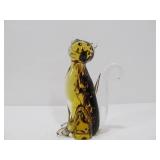 Pair of Hand Made MURANO Art Class Cats