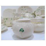 Collection of BELLEEK Shamrock China