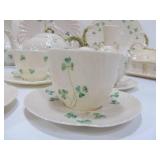 Collection of BELLEEK Shamrock China