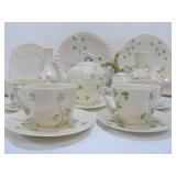 Collection of BELLEEK Shamrock China