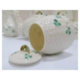 Collection of BELLEEK Shamrock China