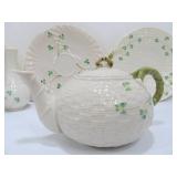 Collection of BELLEEK Shamrock China
