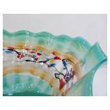 LARGE Brand New Colorful Art Glass Centerpiece Bowl