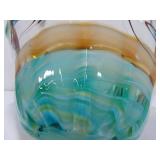 LARGE Brand New Colorful Art Glass Centerpiece Bowl