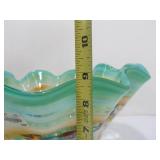 LARGE Brand New Colorful Art Glass Centerpiece Bowl