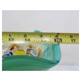 LARGE Brand New Colorful Art Glass Centerpiece Bowl