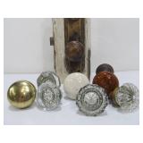Antique Complete Door Hardware Set & Group of Door Knobs