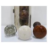 Antique Complete Door Hardware Set & Group of Door Knobs
