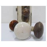 Antique Complete Door Hardware Set & Group of Door Knobs