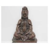 Terracotta Sitting Buddha Incense Burner Trinket Holder