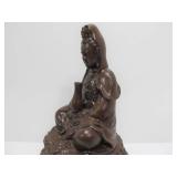 Terracotta Sitting Buddha Incense Burner Trinket Holder