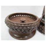 Terracotta Sitting Buddha Incense Burner Trinket Holder