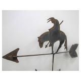 Metal "End of The Trail" Directional Weathervane