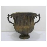 2 Ornate Vintage Metal Yard/Garden Urn Planters
