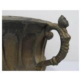 2 Ornate Vintage Metal Yard/Garden Urn Planters