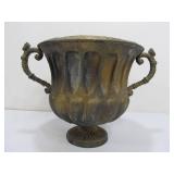 2 Ornate Vintage Metal Yard/Garden Urn Planters